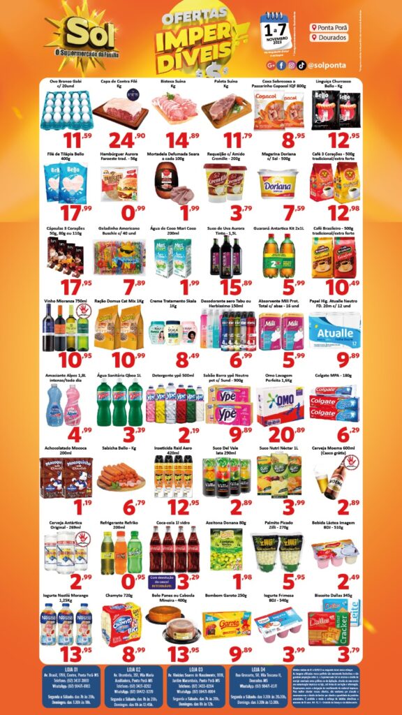 Supermercado Sol e as ofertas da quarta e quinta verde Supermercado Sol e as ofertas da quarta e quinta verde