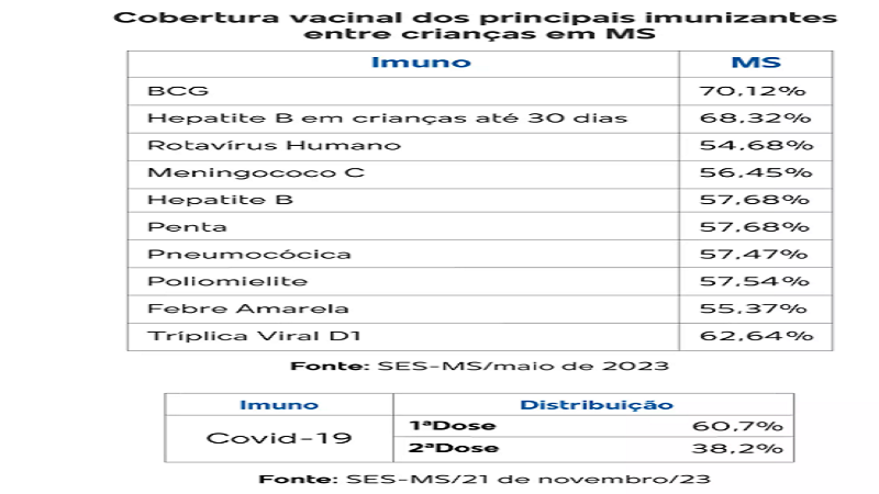 Promotorias pedem vacina em dia para matrícula em escola pública e privada de MS Promotorias pedem vacina em dia para matrícula em escola pública e privada de MS