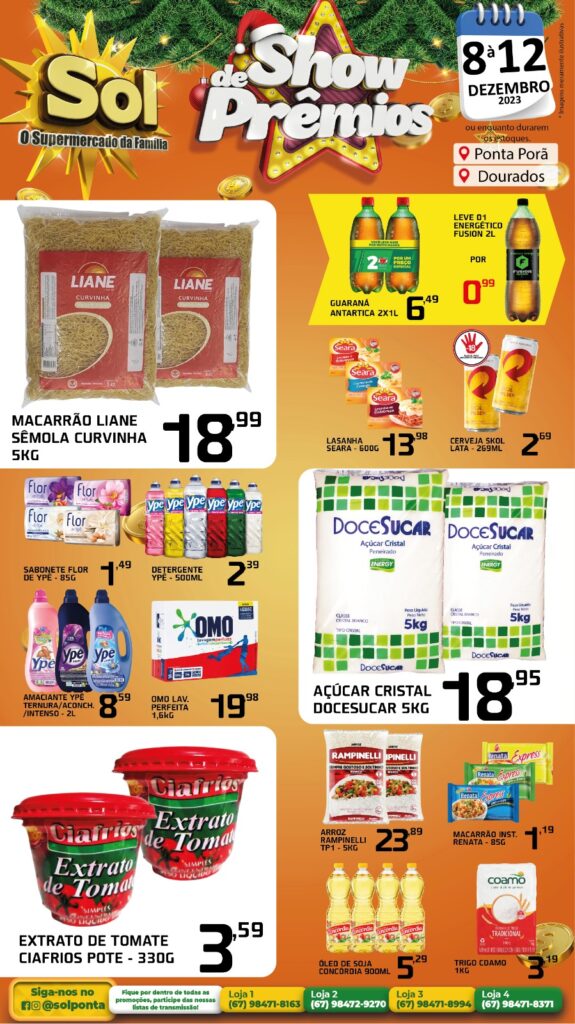 Supermercado Sol e a promoção show de prêmios