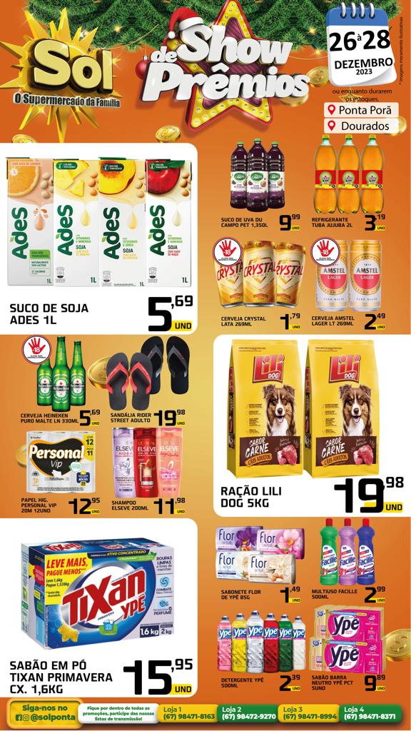 Supermercado Sol e as ofertas show de prêmios