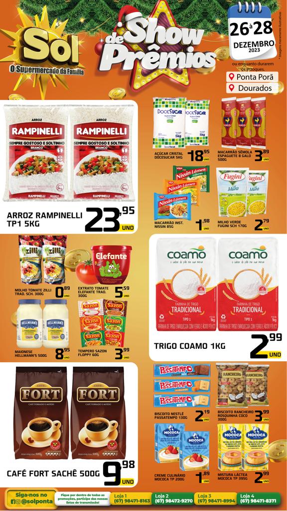 Supermercado Sol e as ofertas show de prêmios