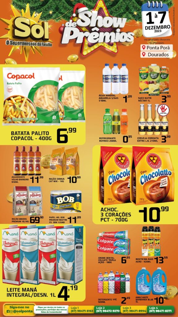 Supermercado Sol informa as ofertas do show de prêmios Supermercado Sol informa as ofertas do show de prêmios