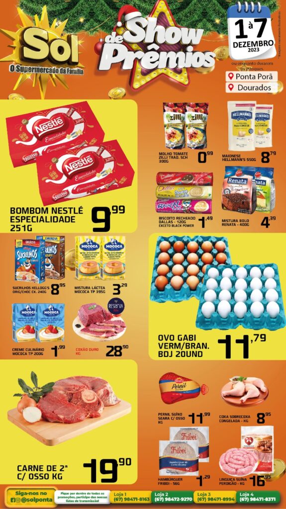 Supermercado Sol informa as ofertas do show de prêmios Supermercado Sol informa as ofertas do show de prêmios