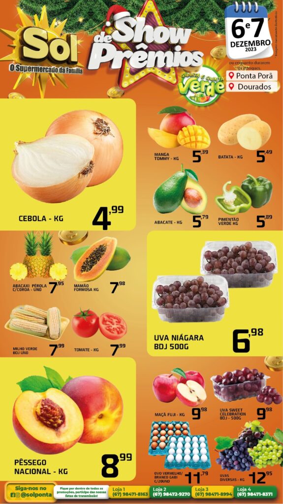Supermercado Sol e as ofertas da quarta e quinta verde