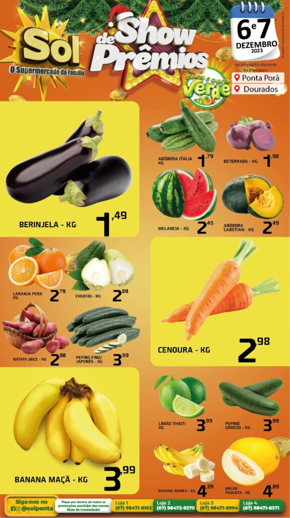 Supermercado Sol e as ofertas da quarta e quinta verde