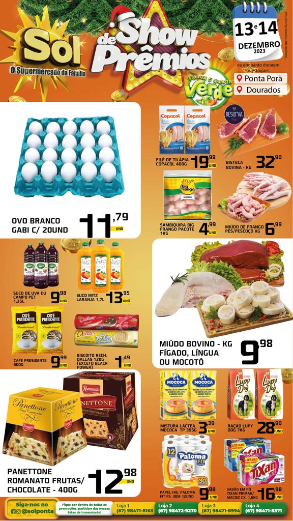 Supermercado Sol e as ofertas da quarta e quinta verde Supermercado Sol e as ofertas da quarta e quinta verde