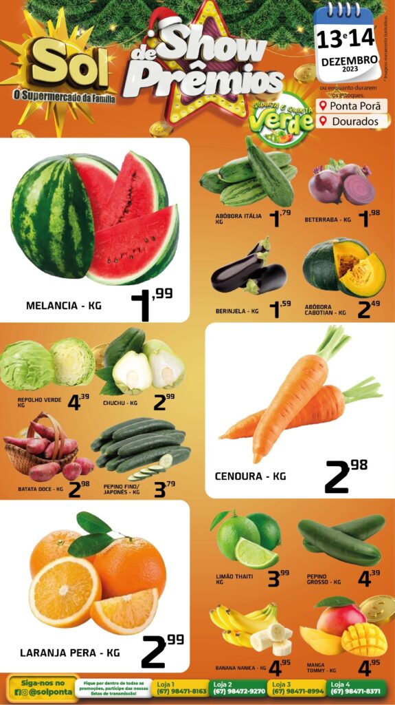 Supermercado Sol e as ofertas da quarta e quinta verde Supermercado Sol e as ofertas da quarta e quinta verde