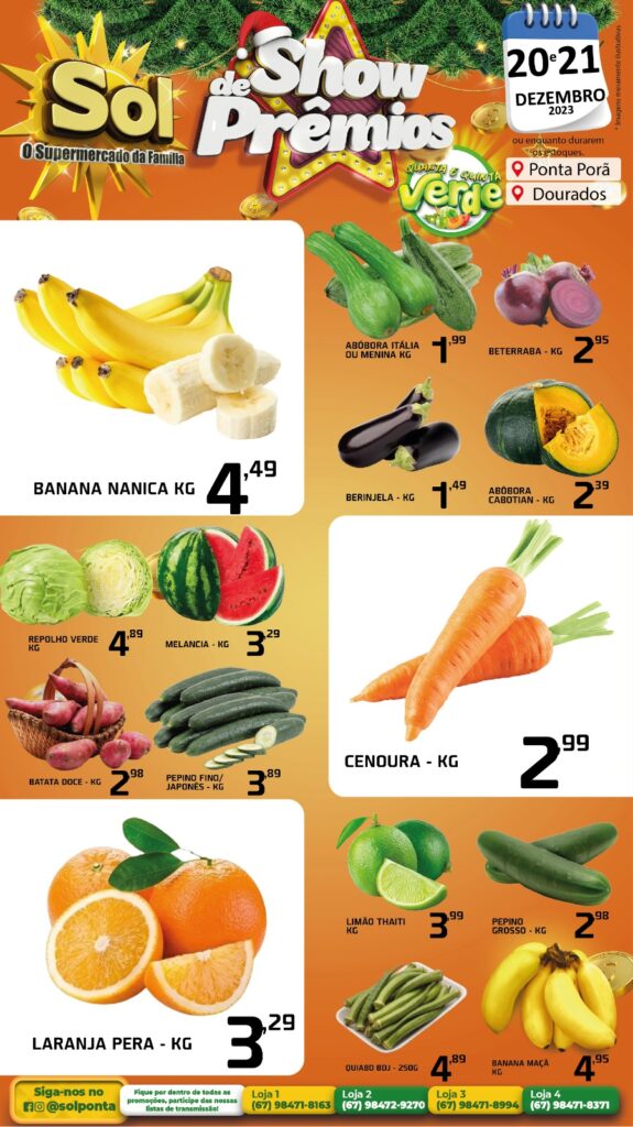 Supermercado Sol e as ofertas da quinta verde Supermercado Sol e as ofertas da quinta verde