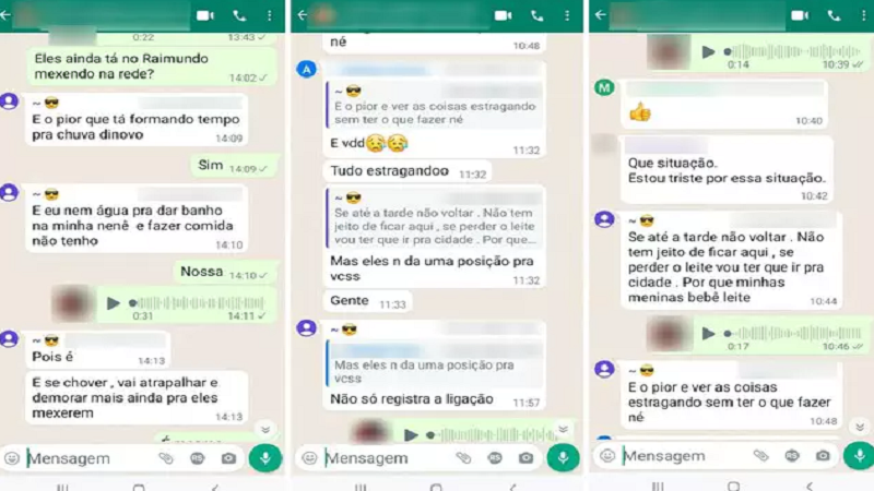 Moradores contabilizam prejuízos após 48h sem energia elétrica Moradores contabilizam prejuízos após 48h sem energia elétrica