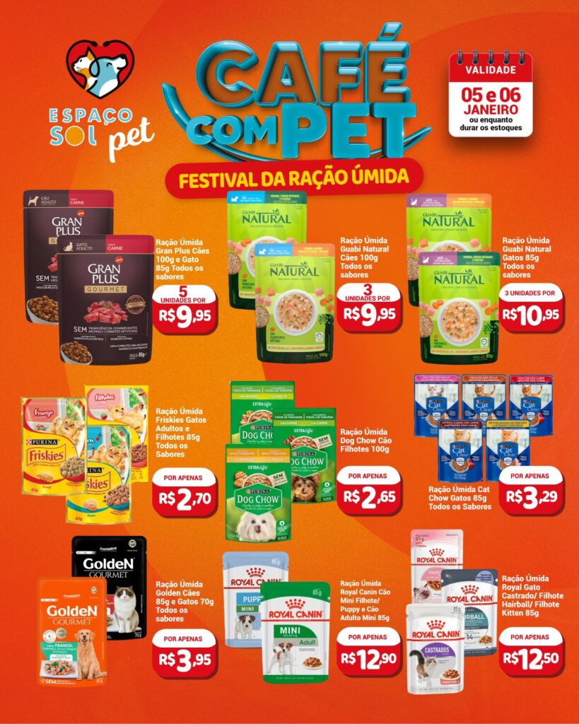 Ofertas do 1ª Café com Pet de 2024 começa hoje, dia 05 Ofertas do 1ª Café com Pet de 2024 começa hoje, dia 05
