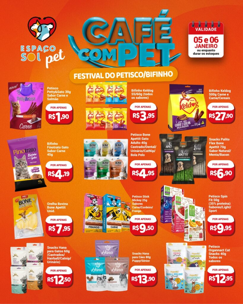 Ofertas do 1ª Café com Pet de 2024 começa hoje, dia 05 Ofertas do 1ª Café com Pet de 2024 começa hoje, dia 05