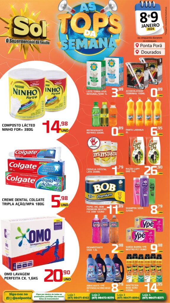 Supermercado Sol e as ofertas tops da semana