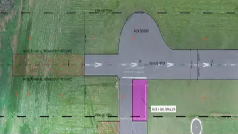 Reforma em aeródromo vai ampliar pista e dobrar capacidade Reforma em aeródromo vai ampliar pista e dobrar capacidade