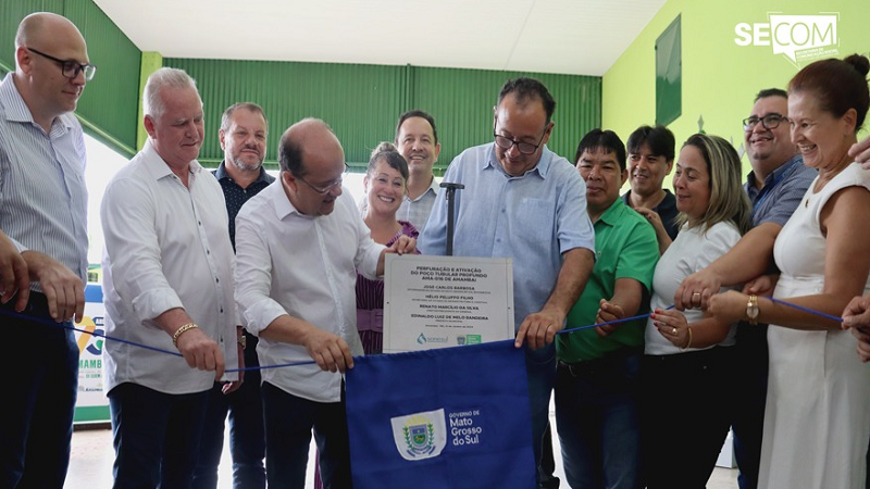 Amambai: Governador Barbosinha e prefeito Dr. Bandeira, inauguram obras de Infraestrutura e Saneamento