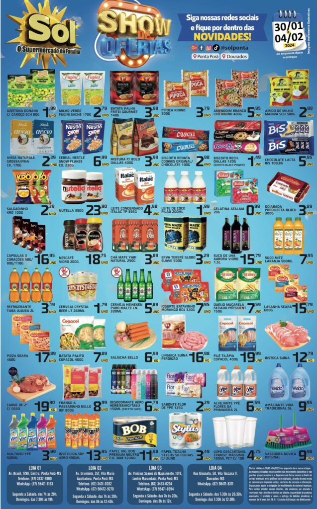 Supermercado Sol e o show de ofertas