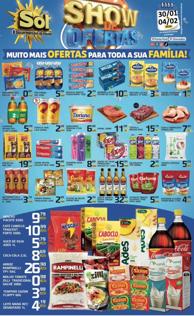 Supermercado Sol e o show de ofertas