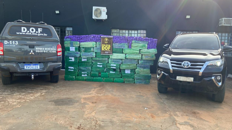 Amambai: Veículo é recuperado pelo DOF com mais de duas toneladas de maconha