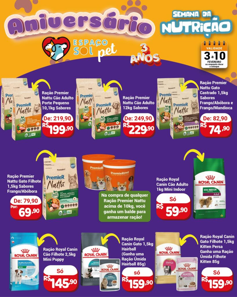 Ponta Porã: Espaço Sol Pet completa 3 anos com muitas ofertas Ponta Porã: Espaço Sol Pet completa 3 anos com muitas ofertas