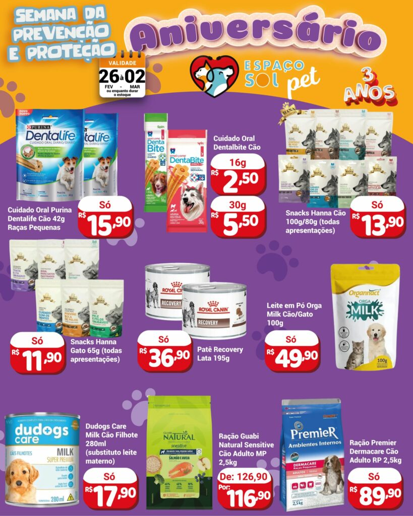 Ponta Porã: Última semana de ofertas de aniversário do Espaço Sol Pet Ponta Porã: Última semana de ofertas de aniversário do Espaço Sol Pet