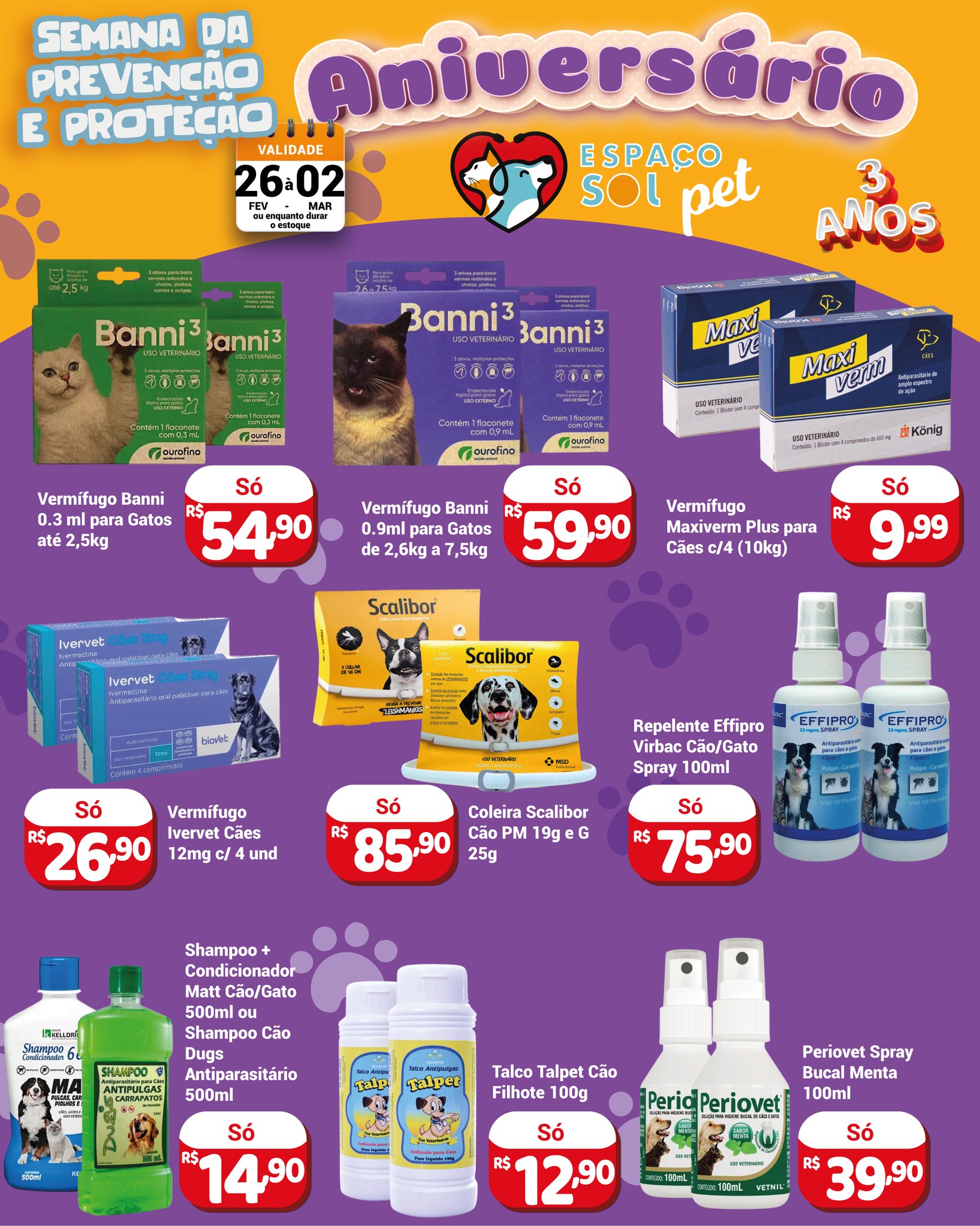Ponta Porã: Última semana de ofertas de aniversário do Espaço Sol Pet Ponta Porã: Última semana de ofertas de aniversário do Espaço Sol Pet
