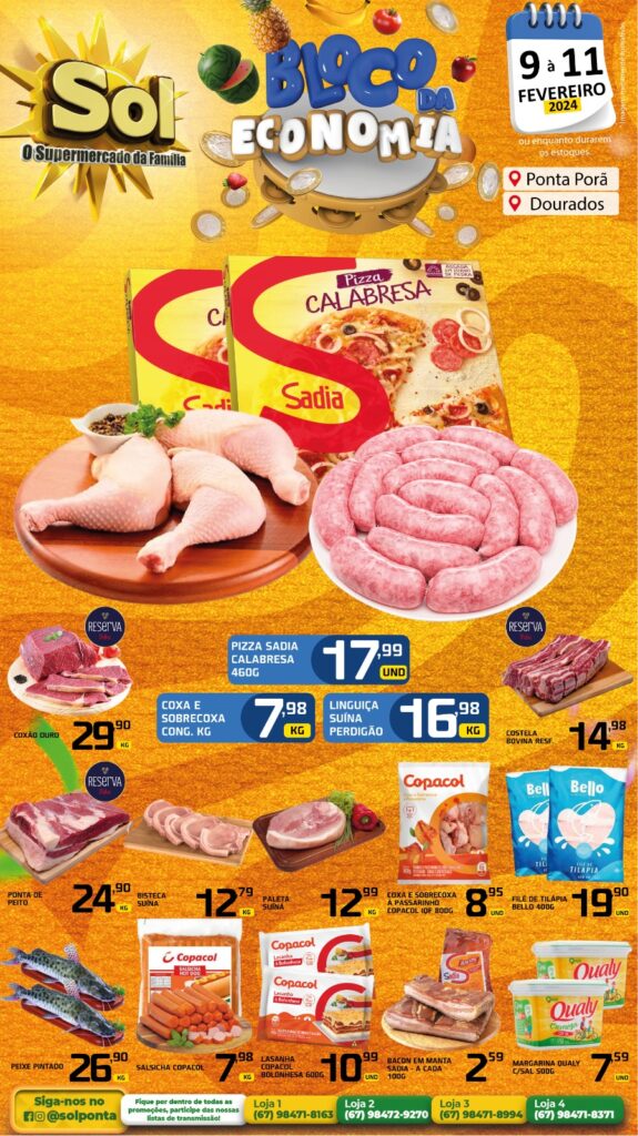 Supermercado Sol tem um carnaval de ofertas