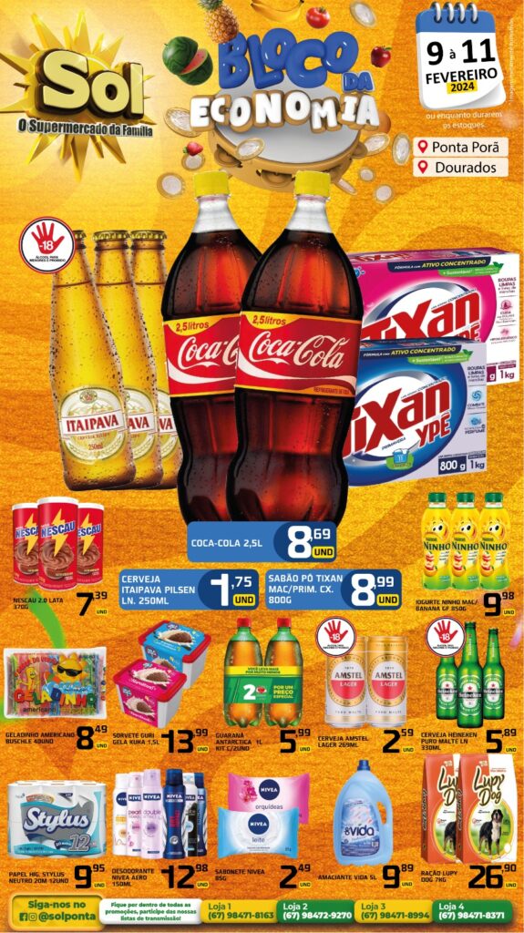 Supermercado Sol tem um carnaval de ofertas
