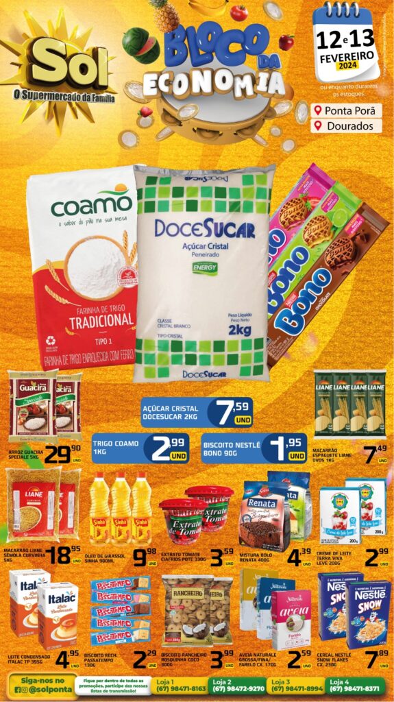 Supermercado Sol e as ofertas tops da semana