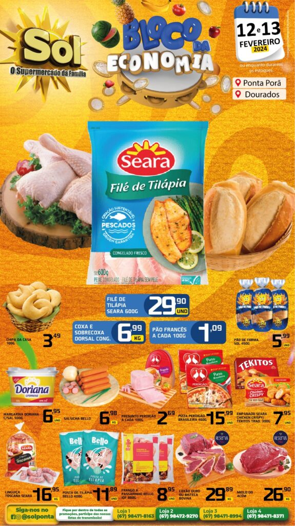 Supermercado Sol e as ofertas tops da semana
