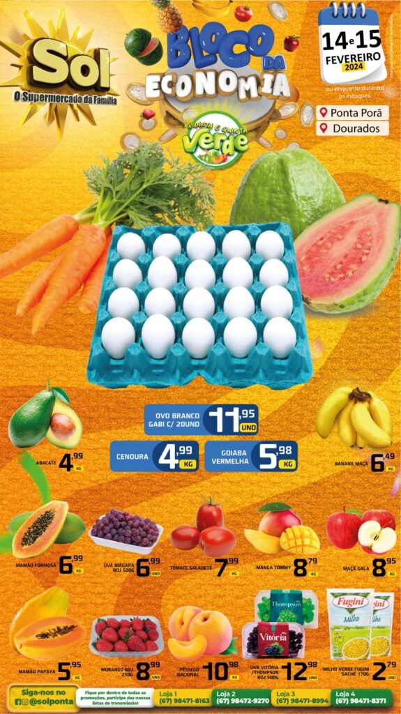 Supermercado Sol e as ofertas da quarta e quinta verde Supermercado Sol e as ofertas da quarta e quinta verde