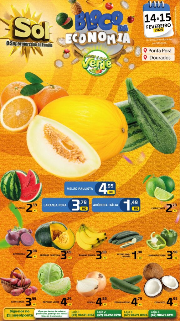 Supermercado Sol e as ofertas da quarta e quinta verde Supermercado Sol e as ofertas da quarta e quinta verde