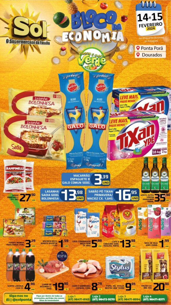 Supermercado Sol e as ofertas da quarta e quinta verde Supermercado Sol e as ofertas da quarta e quinta verde