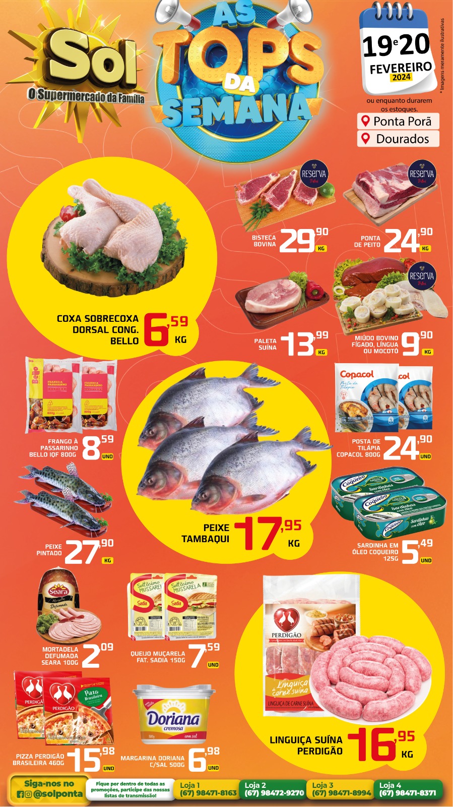 Confira as Ofertas Top da Semana do Supermercado Sol