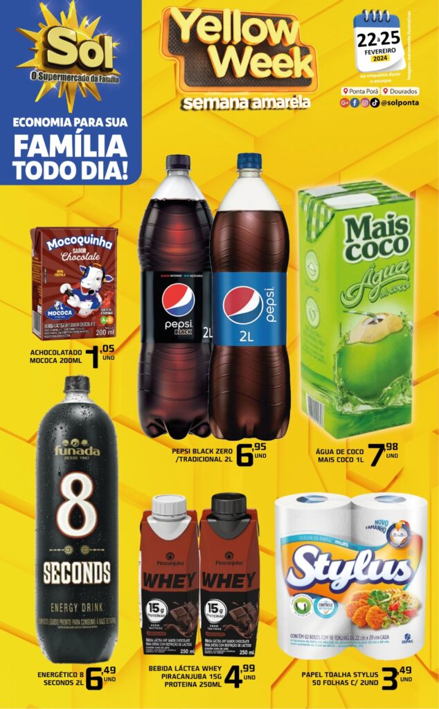 Supermercado Sol e as ofertas tamanho família