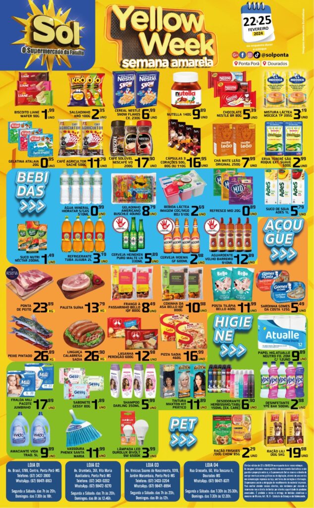 Supermercado Sol e as ofertas tamanho família