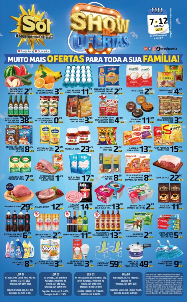 Supermercado Sol e o show de ofertas