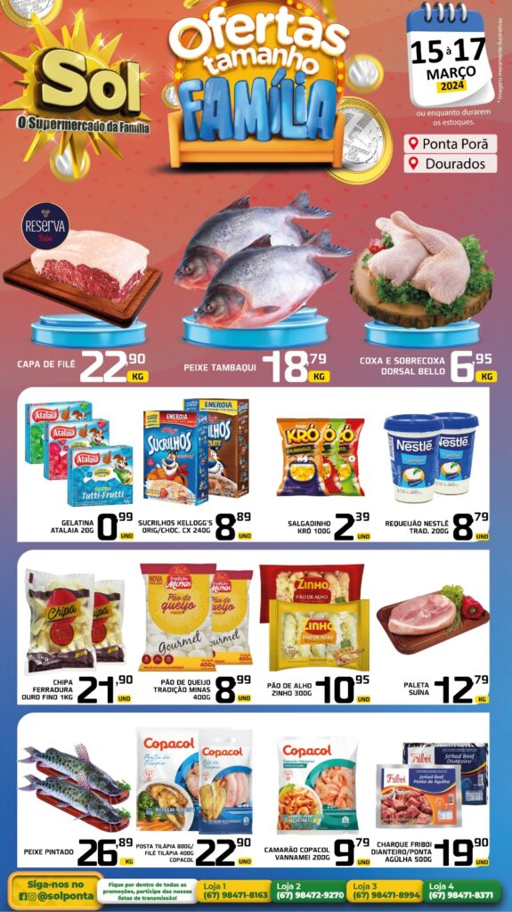 Supermercado Sol e as ofertas tops da semana