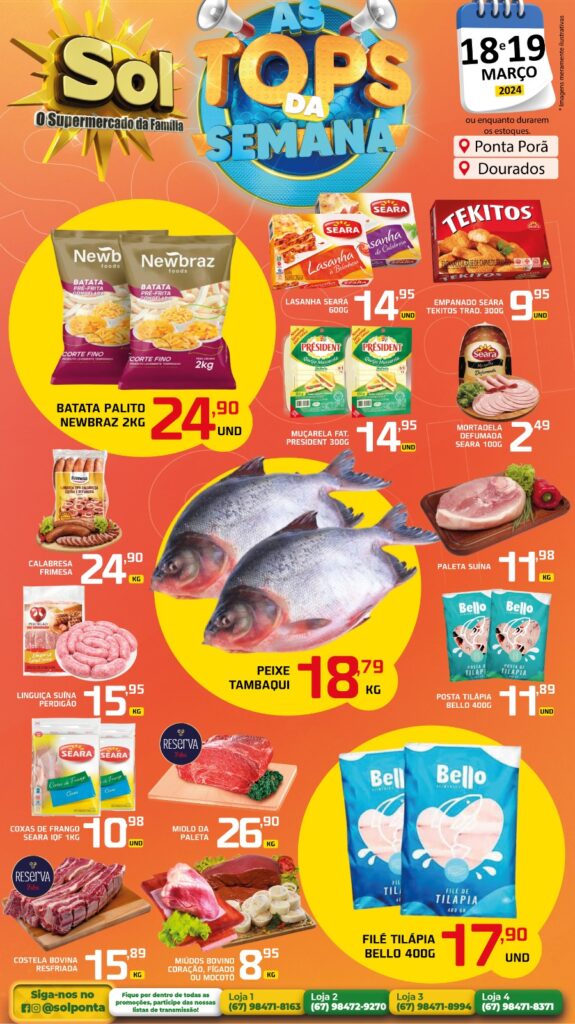 Supermercado Sol e as ofertas tops da semana