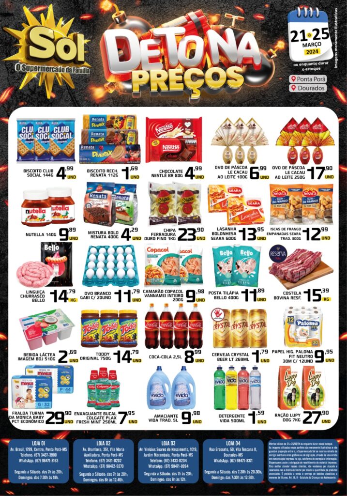 Supermercado Sol e a promoção detona preços