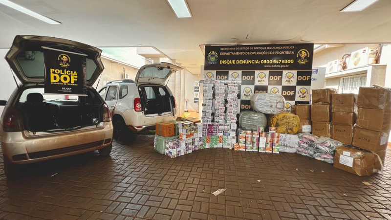 Dourados: DOF apreende mais de um milhão de reais em materiais de contrabando e descaminho