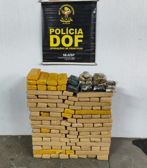 Ponta Porã: DOF apreende mais de meio milhão de reais em maconha e haxixe marroquino