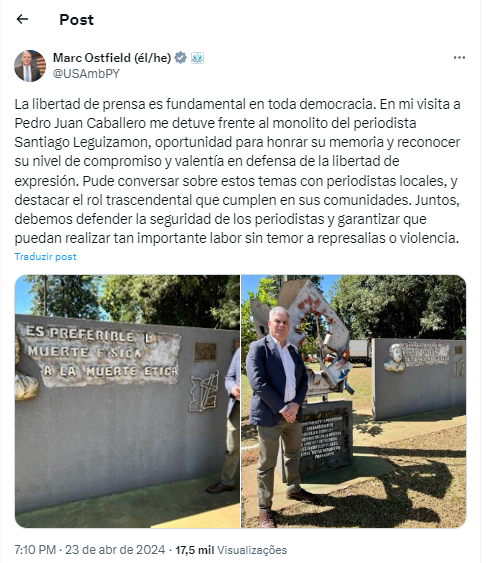 Embajador de EEUU conversó sobre libertad de expresión con periodistas de Pedro Juan Caballero Embajador de EEUU conversó sobre libertad de expresión con periodistas de Pedro Juan Caballero