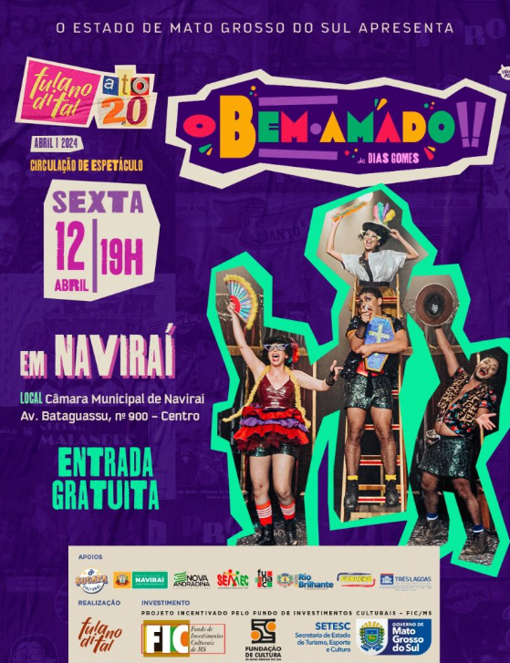 Naviraí: Espetáculo “O Bem Amado” será encenado nesta sexta às 19h na Câmara Municipal
