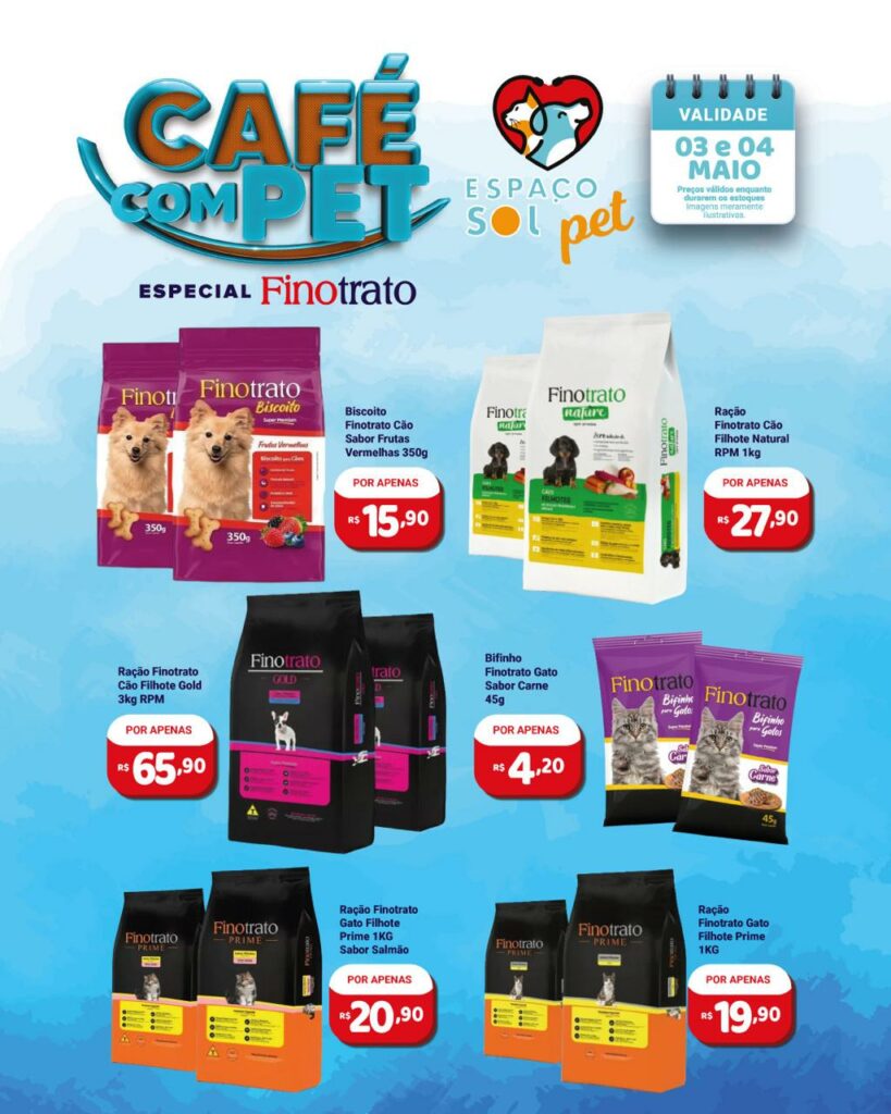 Ponta Porã: Sábado, dia 4, tem Café com Pet no Espaço Sol Pet Ponta Porã: Sábado, dia 4, tem Café com Pet no Espaço Sol Pet