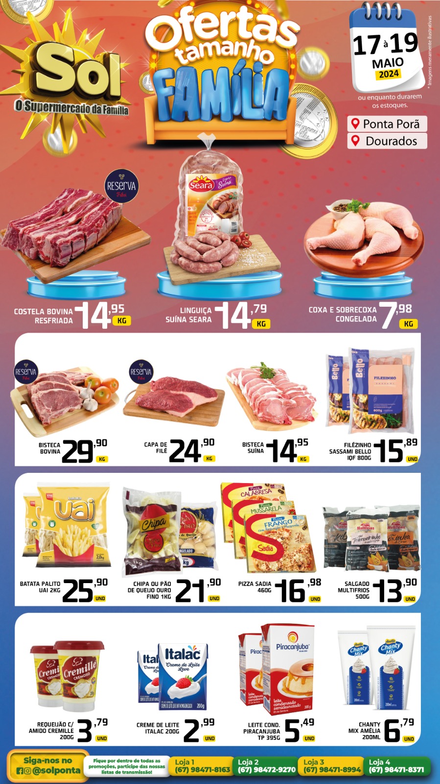 Confira Ofertas Tamanho Família do Supermercado Sol