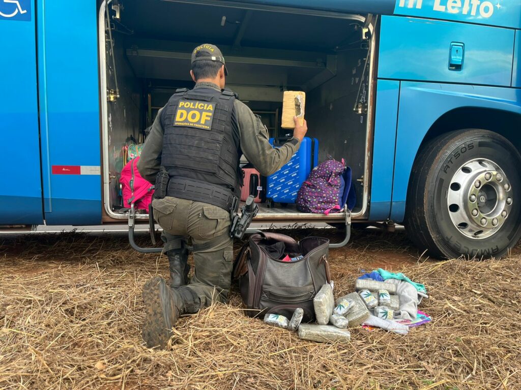 Amambai: Mulher que seguia com droga em ônibus para o Espírito Santo é presa pelo DOF Amambai: Mulher que seguia com droga em ônibus para o Espírito Santo é presa pelo DOF