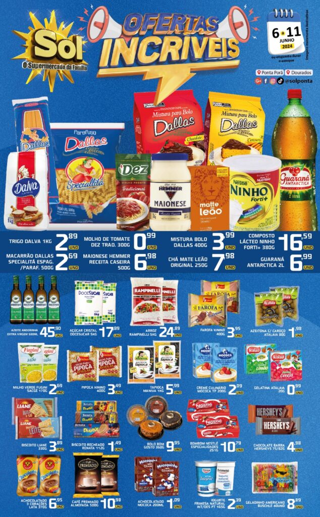 Ofertas Incríveis do Supermercado Sol