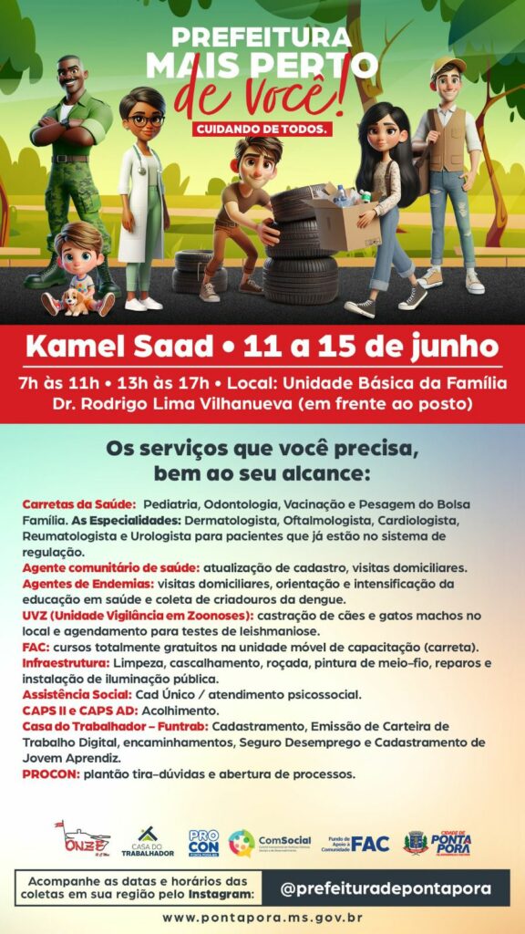 Kamel Saad recebe “Prefeitura Mais Perto de Você” a partir desta terça-feira Kamel Saad recebe “Prefeitura Mais Perto de Você” a partir desta terça-feira