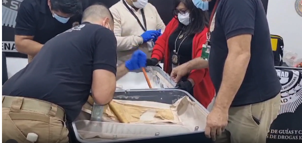 Paraguaya intentó llevar casi 5 kilos de cocaína a España, pero fue detectada por can antidrogas