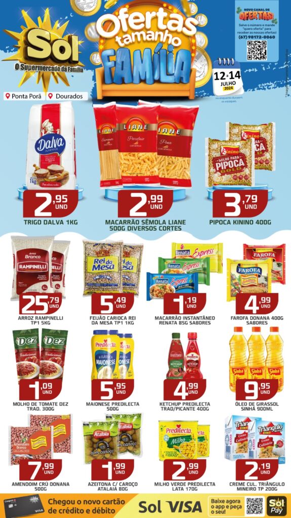 Supermercado Sol e as ofertas tamanho família