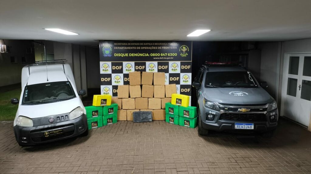 Amambai: DOF apreende veículo com mais de 700 quilos de maconha